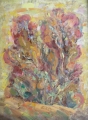 Autumn light<br />
(2007; colored cardboard, oil; 21х15сm)