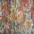 Autumn forest<br />
(2007, oil on cardboard; 13х13сm)